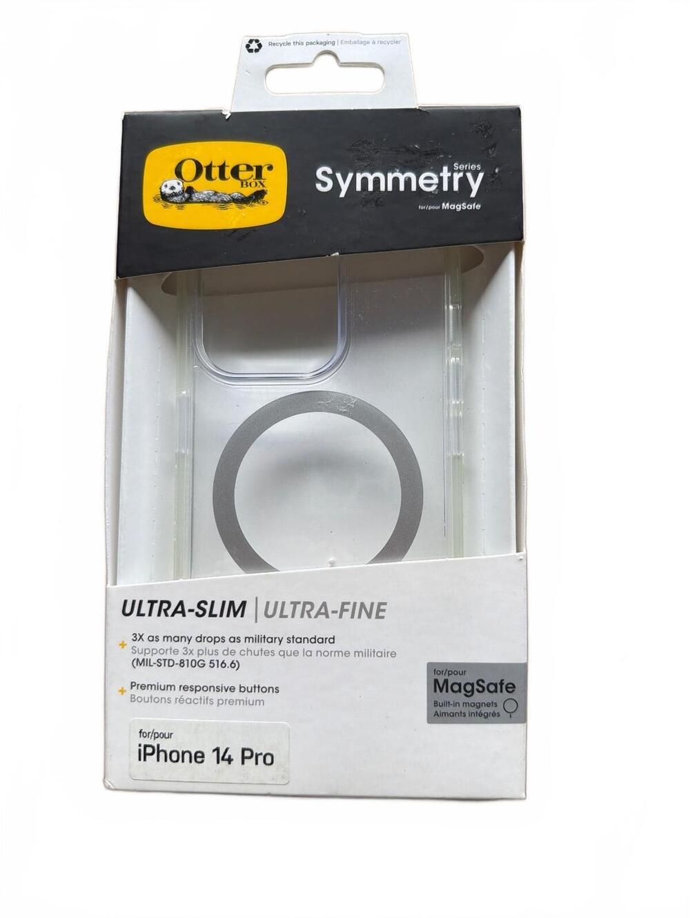 OtterBox Symmetry Ultra-Slim MagSafe Case Clear Cover for iPhone 14 Pro NEW